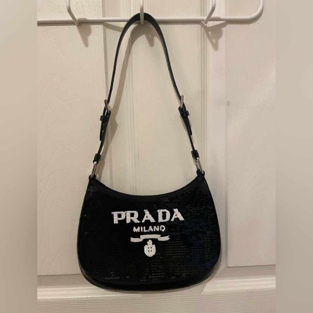 Prada Cleo sequinned shoulder bag
